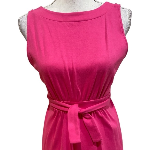 J. Crew hot pink fuchsia reversible sleeveless above knee dress belt size small - Picture 7 of 13